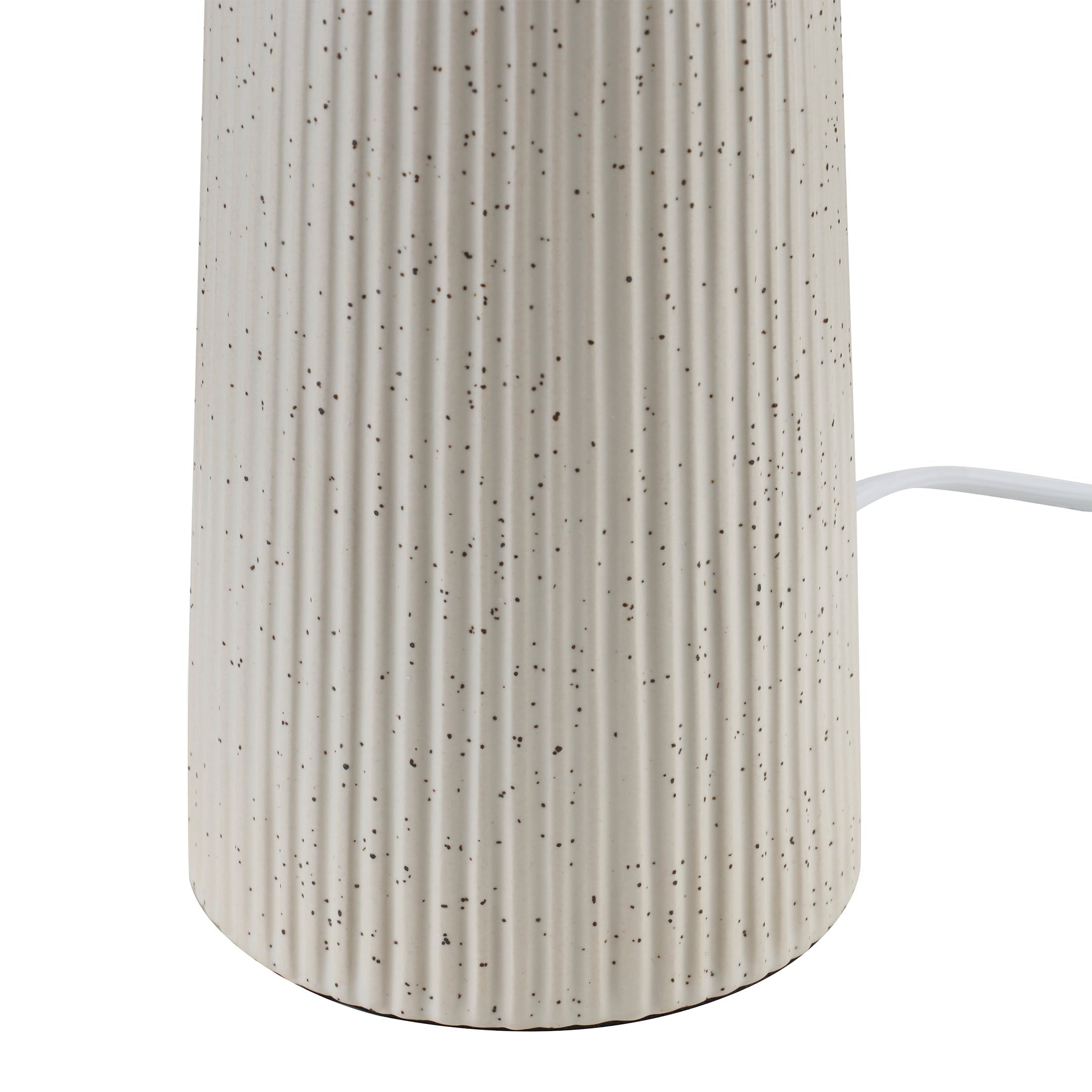 Home Decor Collection 18"in Ribbed Ceramic Table Lamp with Ivory Pleated Shade