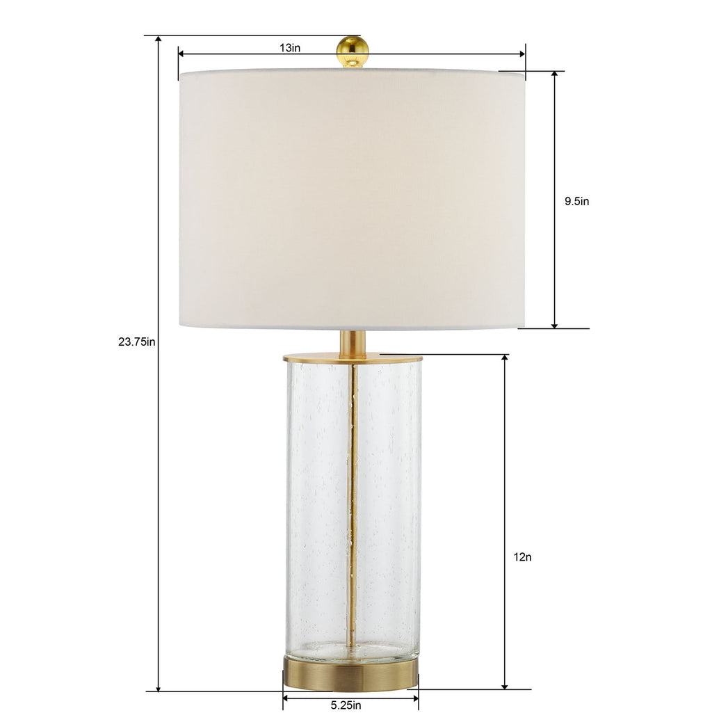 Maxax Bubble Glass Table Lamps for Living Room Set of 2,  23"  Modern Gold Bedside Nightstand Lamps for Bedroom