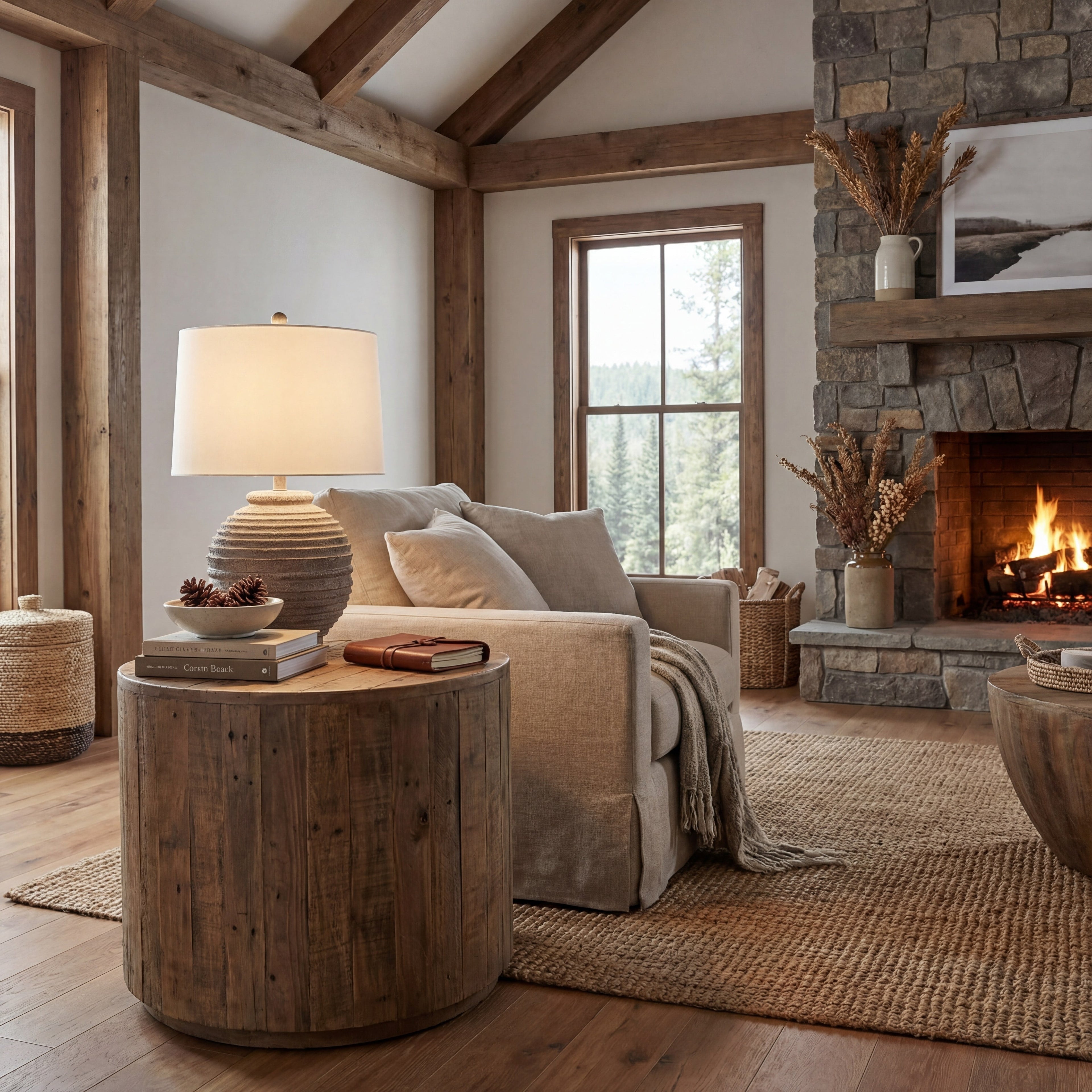 SAFAVIEH Pendri 24 in. Classic Contemporary Table Lamp, Brown