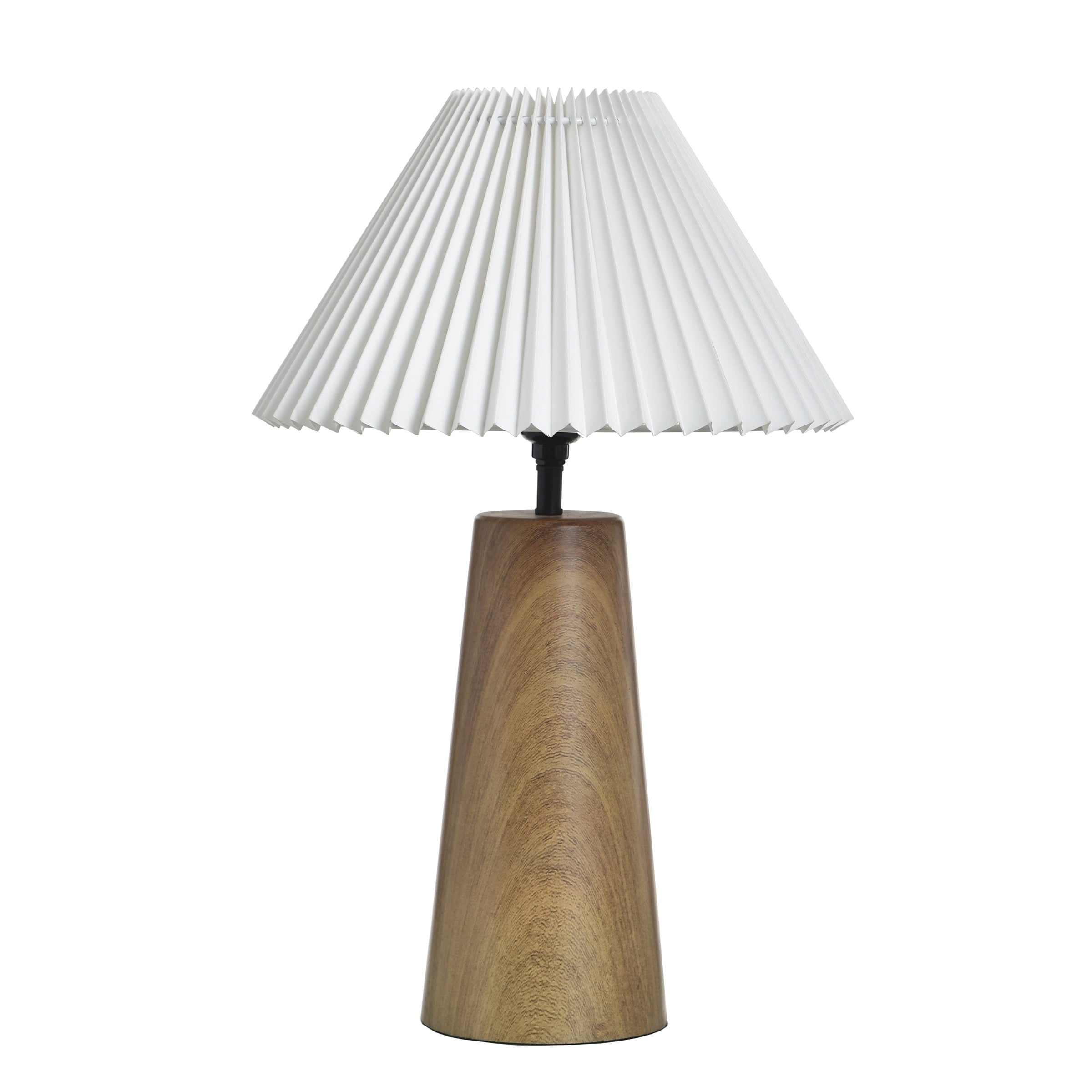 Better Homes & Gardens Wood Grain Finish Table Lamp with Pleated Shade