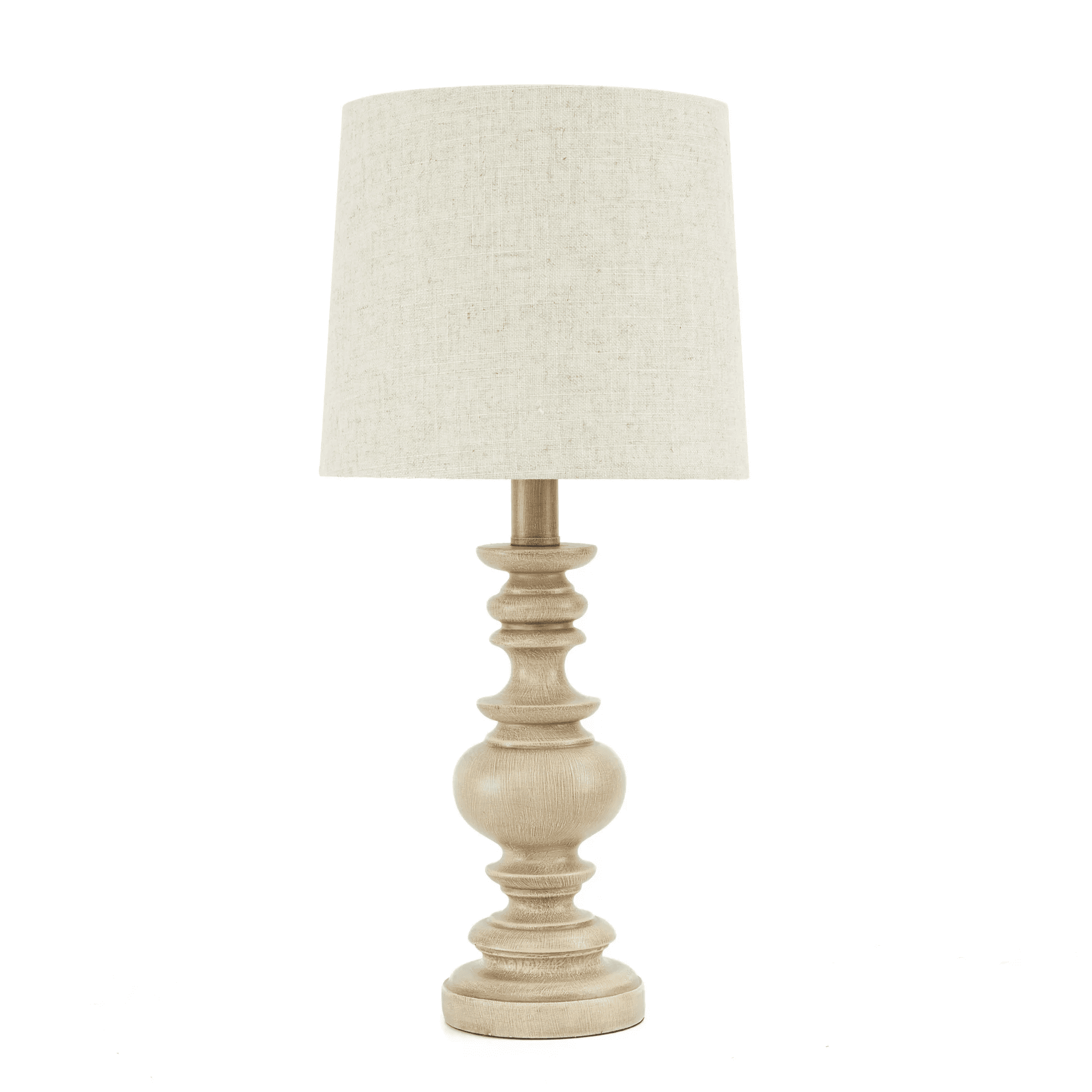 Mainstays 18.5" Traditional Washed Wood Table Lamp, Linen Shade